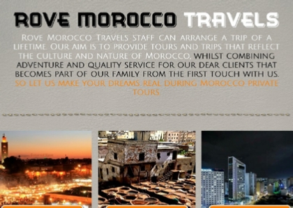 Morocco private tours flyer,leaflet Marrakech