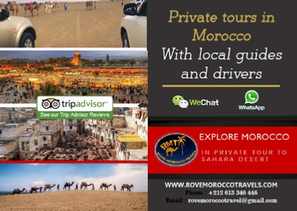 Morocco private tours flyer,leaflet Marrakech